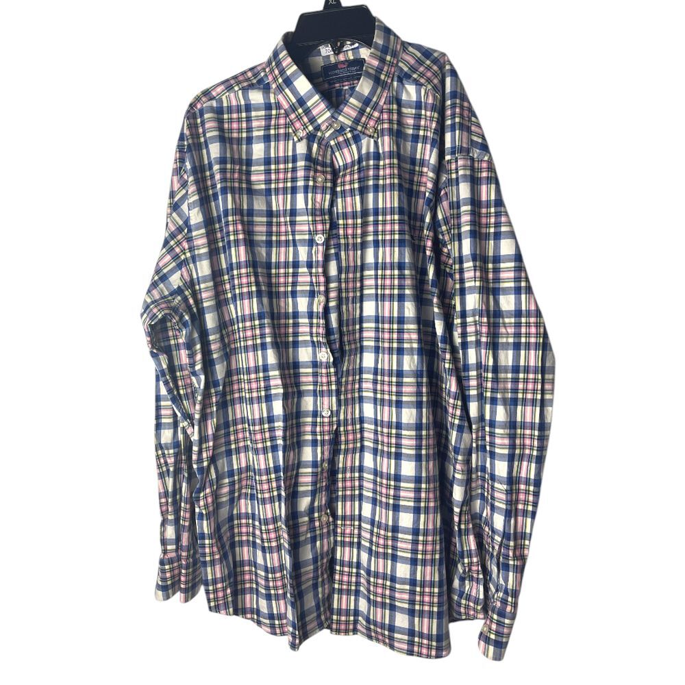 Vineyards Vines Plaid Slim Fit Whale‎ Shirt XXL